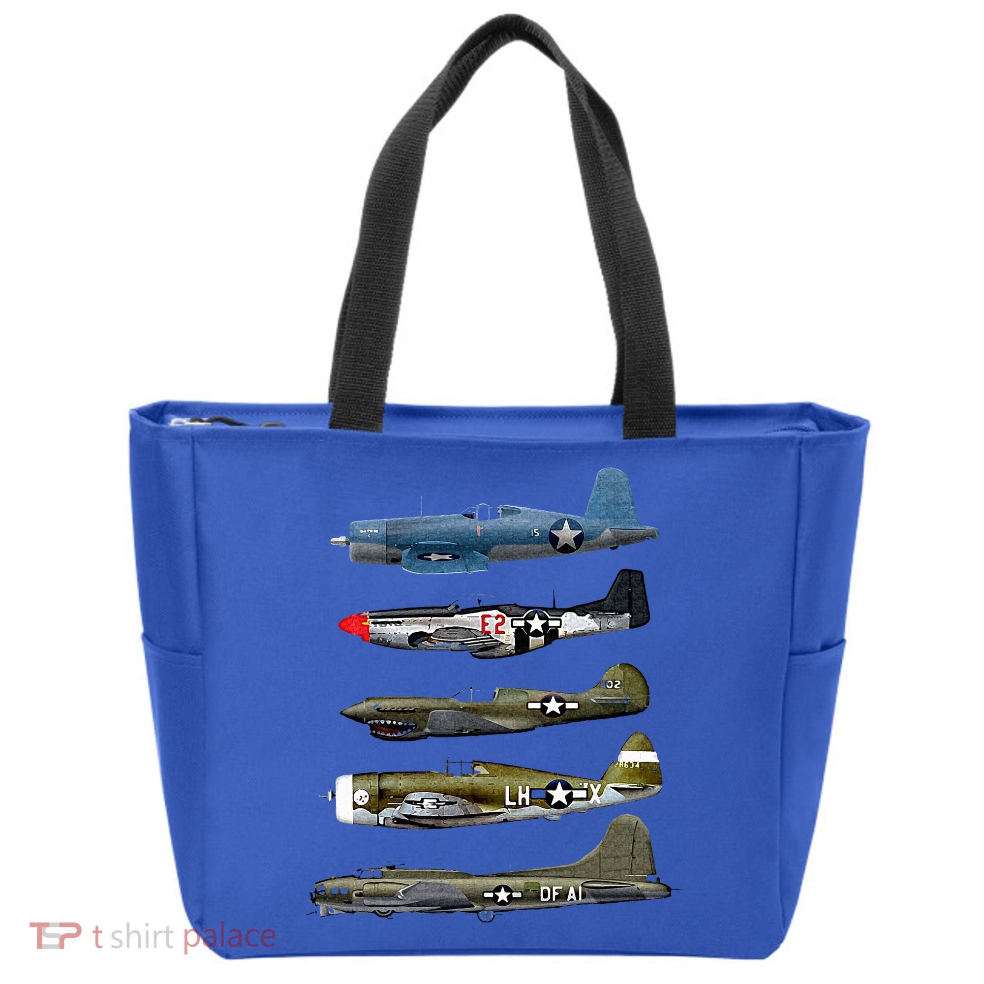 WW2 Warplane B17 P51 Mustang F4U Corsair P40 Warhawk Gift  Tote Bag