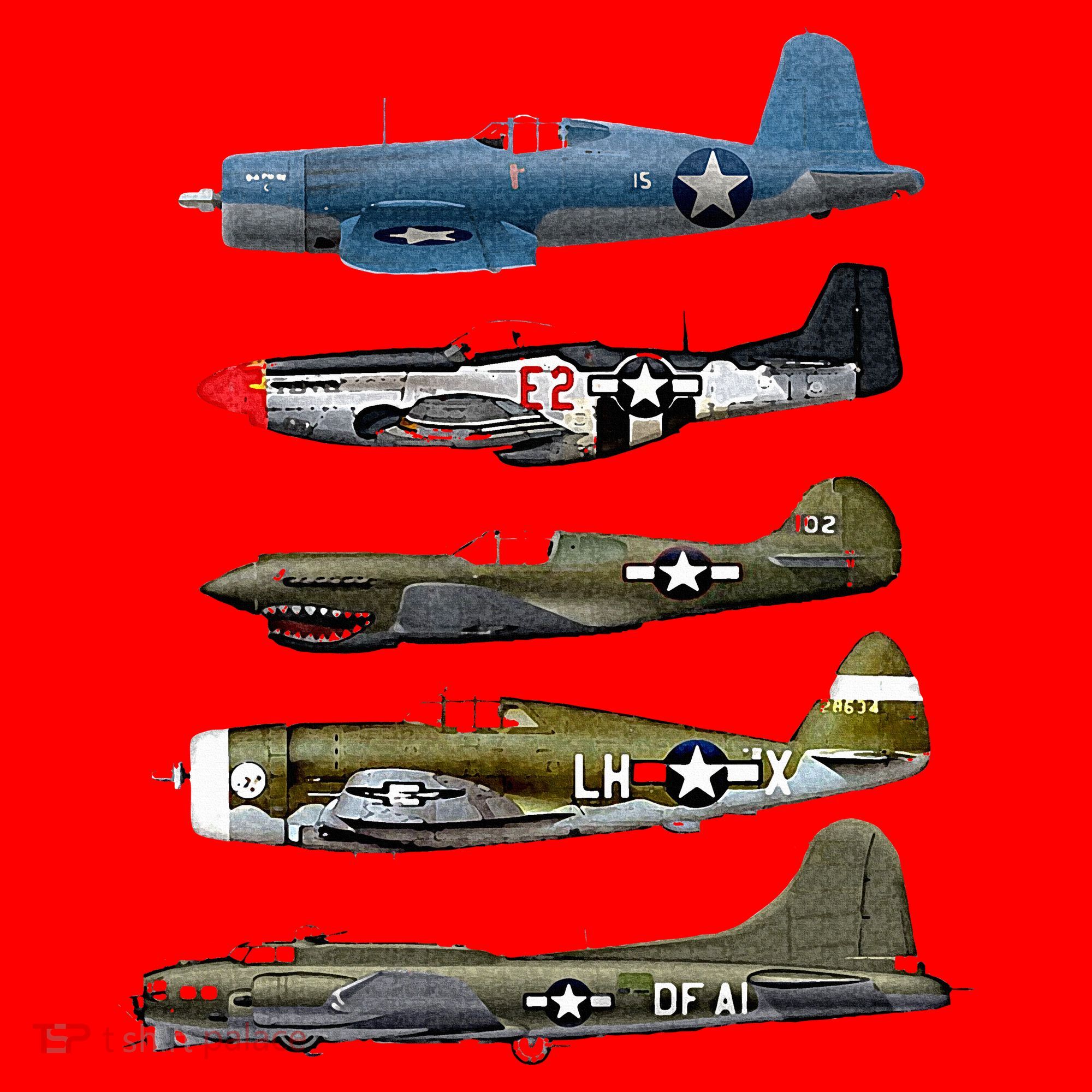 WW2 Warplane B17 P51 Mustang F4U Corsair P40 Warhawk Gift  Santa Hat