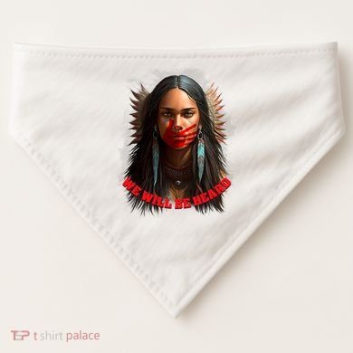 We Will Be Heard Missing And Murdered Indigenous Women MMIW USA-Made Doggie Bandana