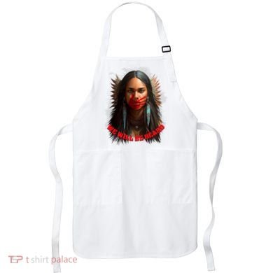 We Will Be Heard Missing And Murdered Indigenous Women MMIW Apron