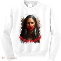 We Will Be Heard Missing And Murdered Indigenous Women MMIW Kids Sweatshirt thumb 0