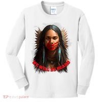 We Will Be Heard Missing And Murdered Indigenous Women MMIW Kids Long Sleeve Shirt thumb 0