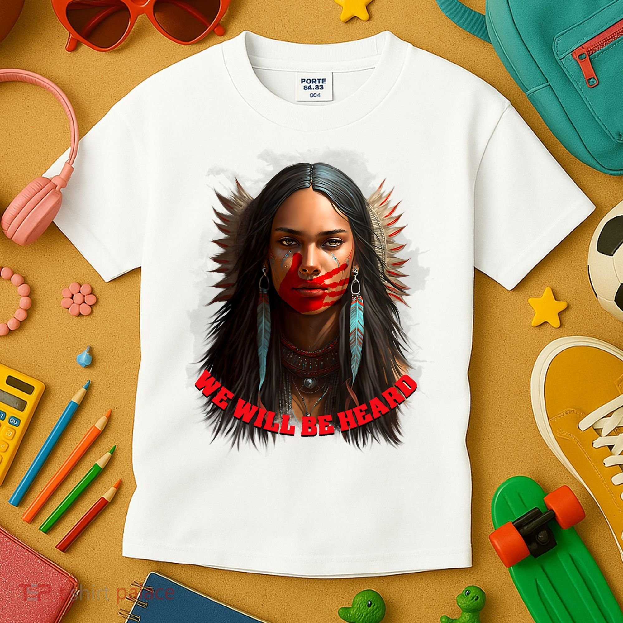 We Will Be Heard Missing And Murdered Indigenous Women MMIW Kids T-Shirt
