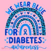We Wear Blue For Diabetes Awareness Diabetic Coaster thumb 2
