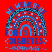 We Wear Blue For Diabetes Awareness Diabetic Santa Hat thumb 1