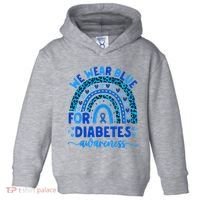 We Wear Blue For Diabetes Awareness Diabetic Toddler Hoodie thumb 0