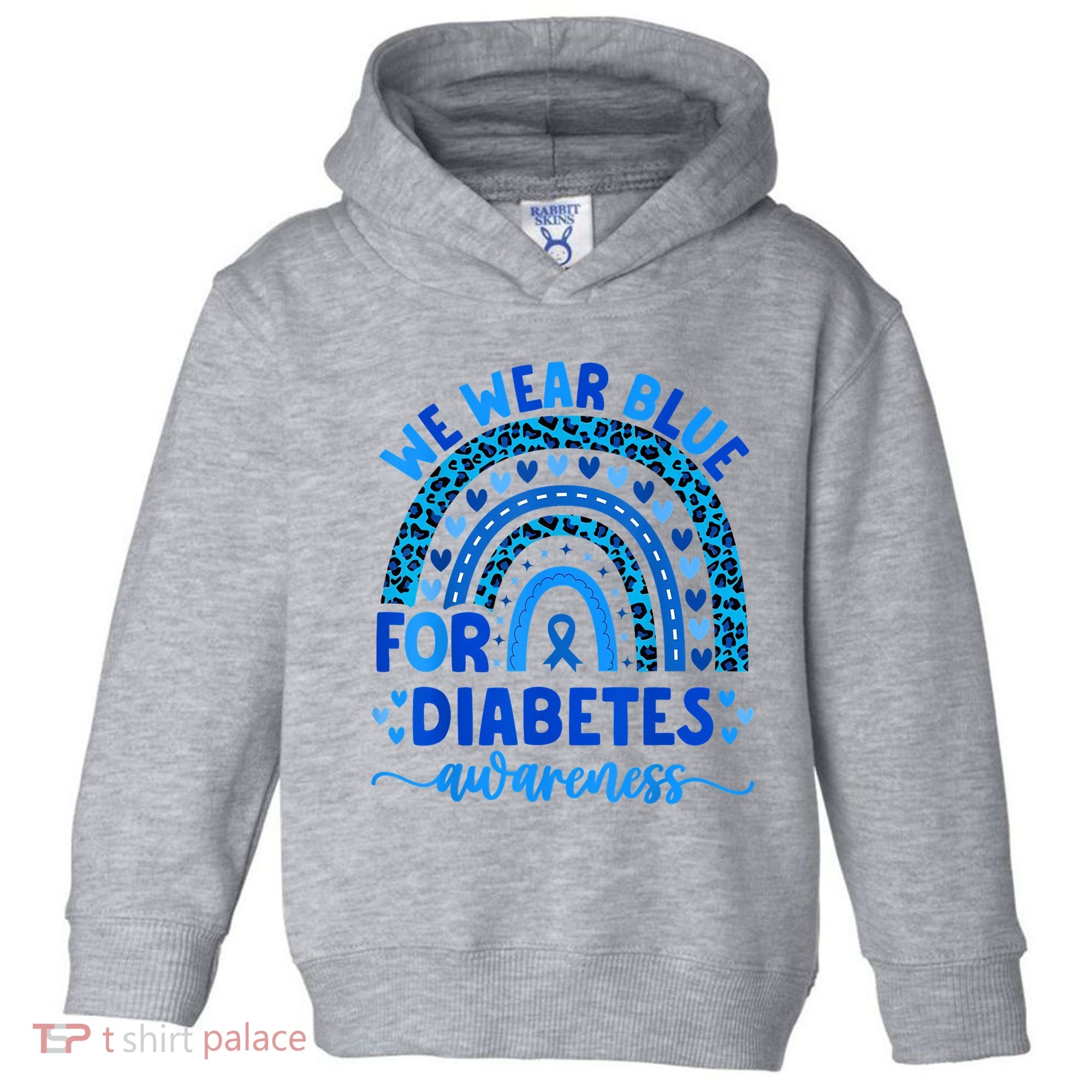 We Wear Blue For Diabetes Awareness Diabetic Toddler Hoodie
