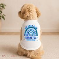 We Wear Blue For Diabetes Awareness Diabetic Doggie Tank thumb 2