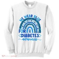 We Wear Blue For Diabetes Awareness Diabetic Sweatshirt thumb 0