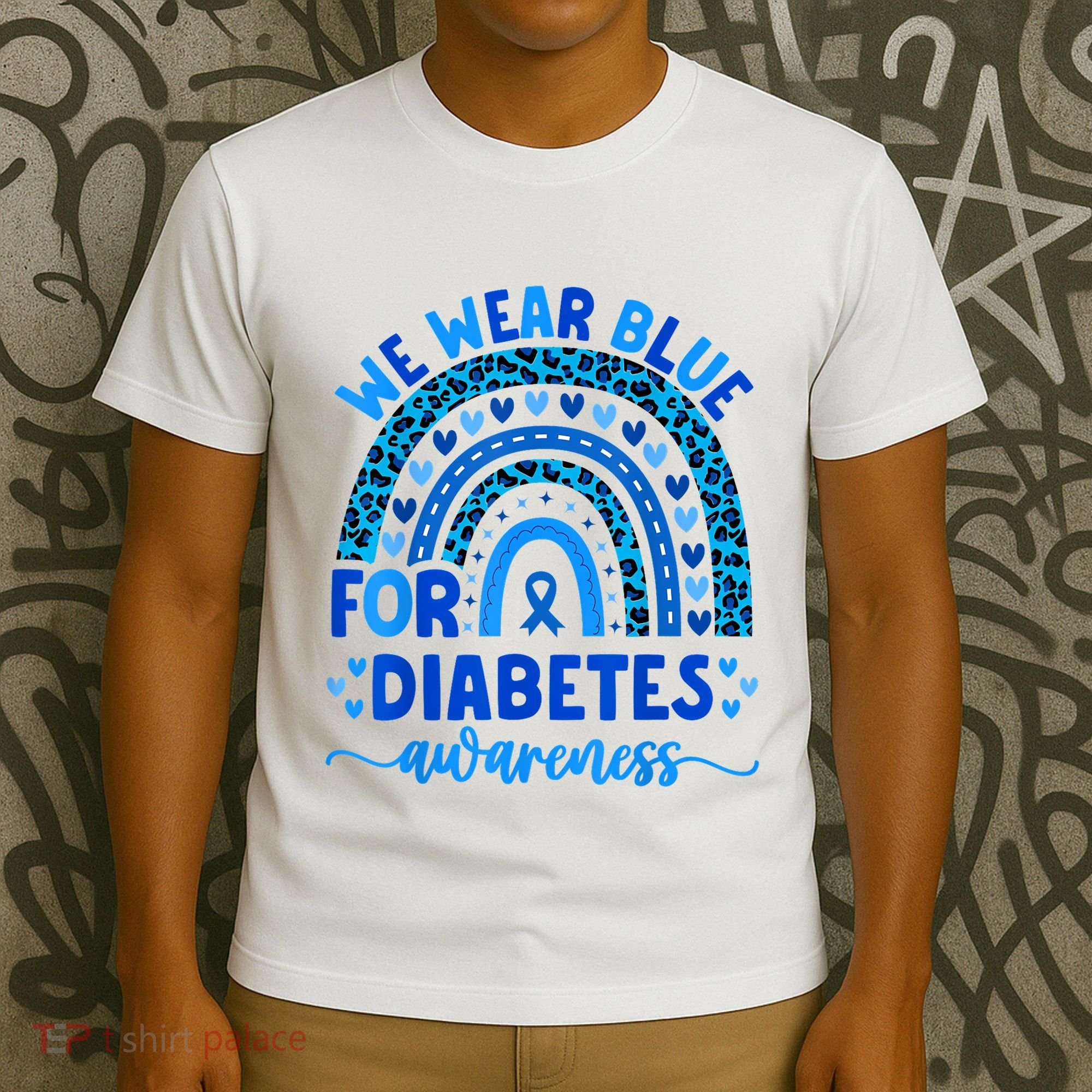 We Wear Blue For Diabetes Awareness Diabetic T-Shirt