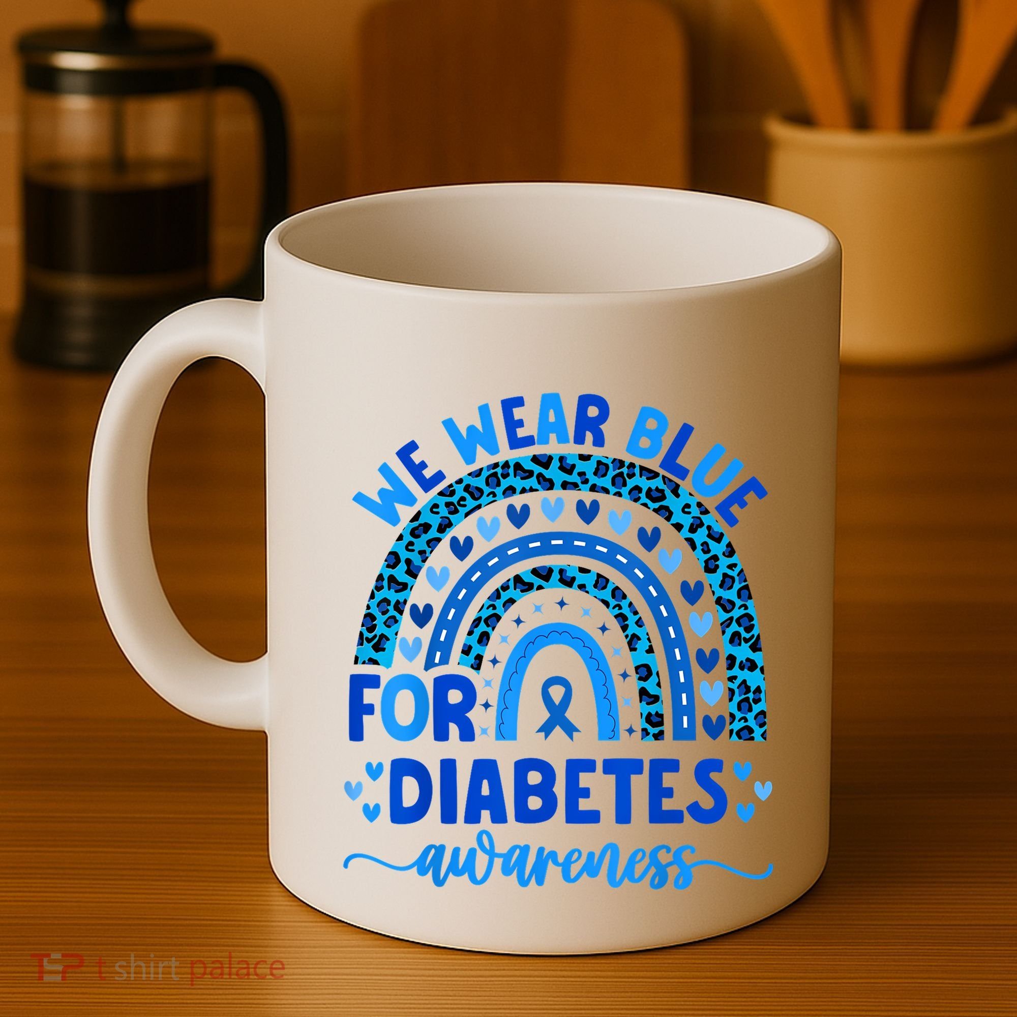 We Wear Blue For Diabetes Awareness Diabetic Coffee Mug