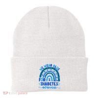 We Wear Blue For Diabetes Awareness Diabetic Beanie thumb 0