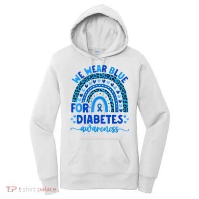 We Wear Blue For Diabetes Awareness Diabetic Women's Hoodie