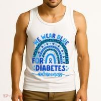 We Wear Blue For Diabetes Awareness Diabetic Tank Top thumb 3