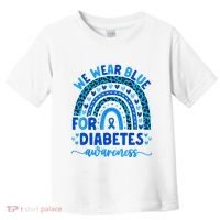 We Wear Blue For Diabetes Awareness Diabetic Toddler T-Shirt thumb 0