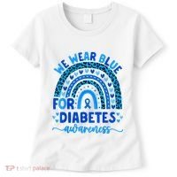 We Wear Blue For Diabetes Awareness Diabetic Women's T-Shirt thumb 0