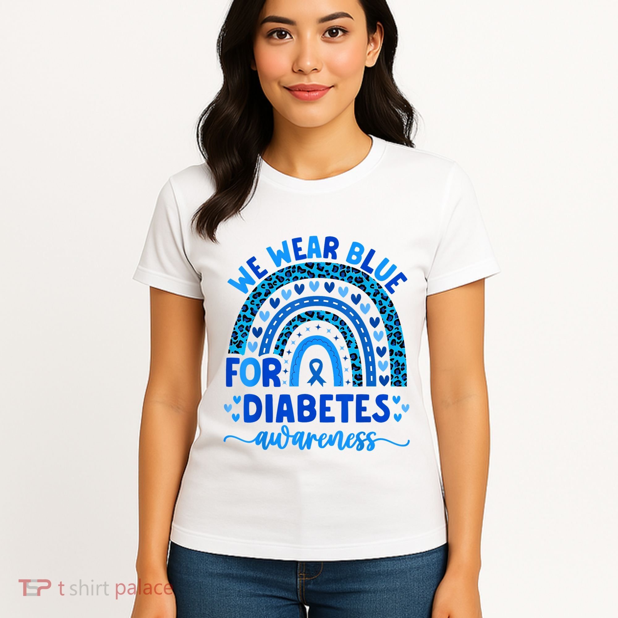 We Wear Blue For Diabetes Awareness Diabetic Women's T-Shirt