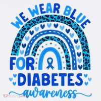 We Wear Blue For Diabetes Awareness Diabetic Kids Hoodie thumb 5