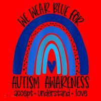 We Wear Blue For Autism Awareness, Accept Understand Love Santa Hat thumb 1