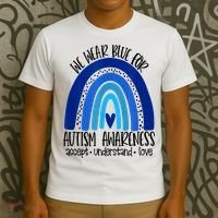 We Wear Blue For Autism Awareness, Accept Understand Love T-Shirt thumb 3