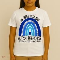 We Wear Blue For Autism Awareness, Accept Understand Love T-Shirt thumb 4