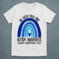 We Wear Blue For Autism Awareness, Accept Understand Love T-Shirt thumb 5