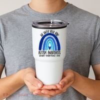 We Wear Blue For Autism Awareness, Accept Understand Love Tumbler thumb 2