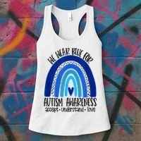 We Wear Blue For Autism Awareness, Accept Understand Love Women's Tank Top thumb 3