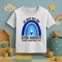 We Wear Blue For Autism Awareness, Accept Understand Love Toddler T-Shirt thumb 3