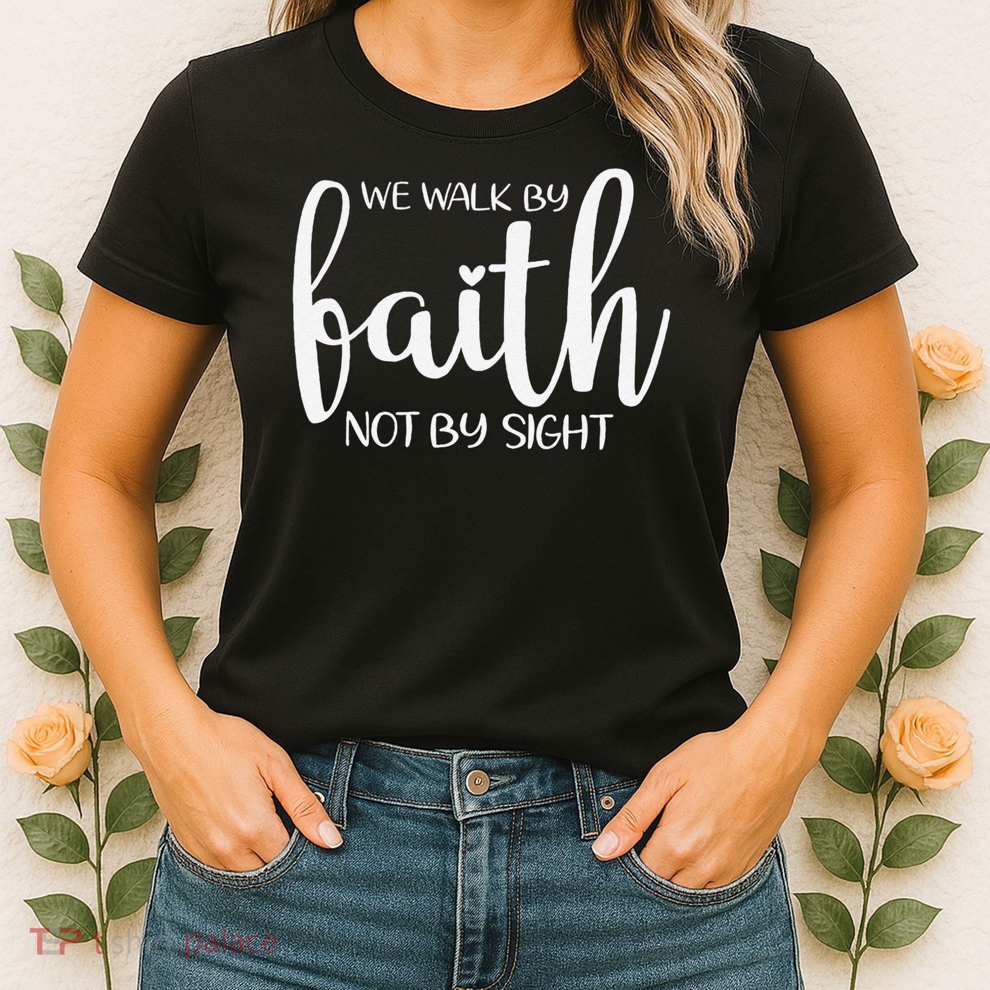 We Walk By Faith Not By Sight God Faith Jesus 1 Women's T-Shirt