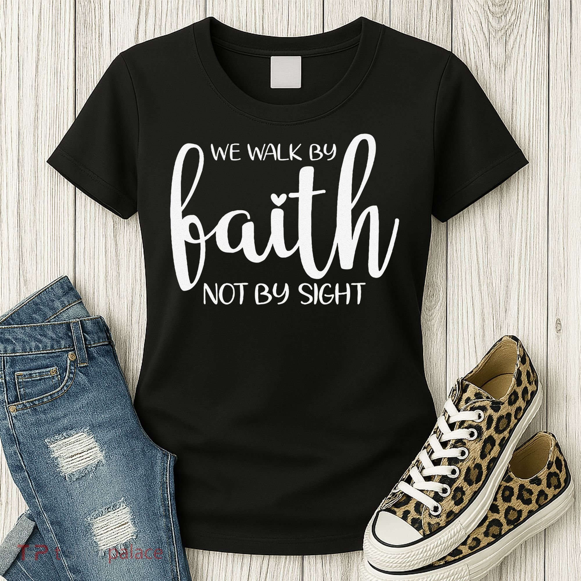 We Walk By Faith Not By Sight God Faith Jesus 1 Women's T-Shirt