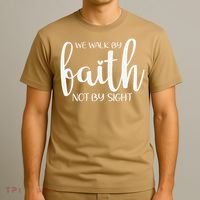We Walk By Faith Not By Sight God Faith Jesus 1 T-Shirt thumb 3