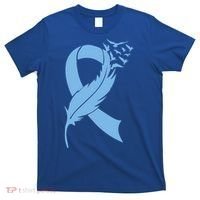 We Wear Blue Colon Cancer Awareness Month Ribbon Sunflower Meaningful Gift T-Shirt thumb 0