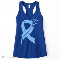 We Wear Blue Colon Cancer Awareness Month Ribbon Sunflower Meaningful Gift Women's Tank Top thumb 0