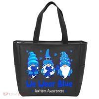 We Wear Blue Autism Awareness Gnome Tote Bag thumb 0