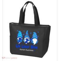 We Wear Blue Autism Awareness Gnome Tote Bag thumb 3