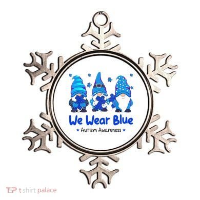 We Wear Blue Autism Awareness Gnome Ornament