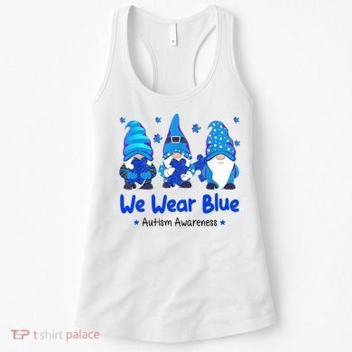 We Wear Blue Autism Awareness Gnome Women's Tank Top