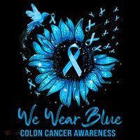 We Wear Blue Colon Cancer Awareness Ribbon Sunflower Gift Coffee Mug thumb 5