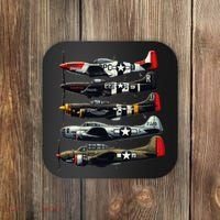 Ww2 Warplanes B 17 P51 Mustang F4u Corsair P40 Warhawk Coaster thumb 0