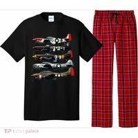 Ww2 Warplanes B 17 P51 Mustang F4u Corsair P40 Warhawk Pajama Set thumb 0