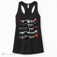 Ww2 Warplanes B 17 P51 Mustang F4u Corsair P40 Warhawk Women's Tank Top thumb 0