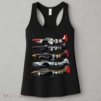 Ww2 Warplanes B 17 P51 Mustang F4u Corsair P40 Warhawk Women's Tank Top thumb 3