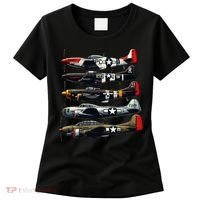 Ww2 Warplanes B 17 P51 Mustang F4u Corsair P40 Warhawk Women's T-Shirt thumb 0
