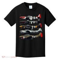 Ww2 Warplanes B 17 P51 Mustang F4u Corsair P40 Warhawk Kids T-Shirt thumb 0