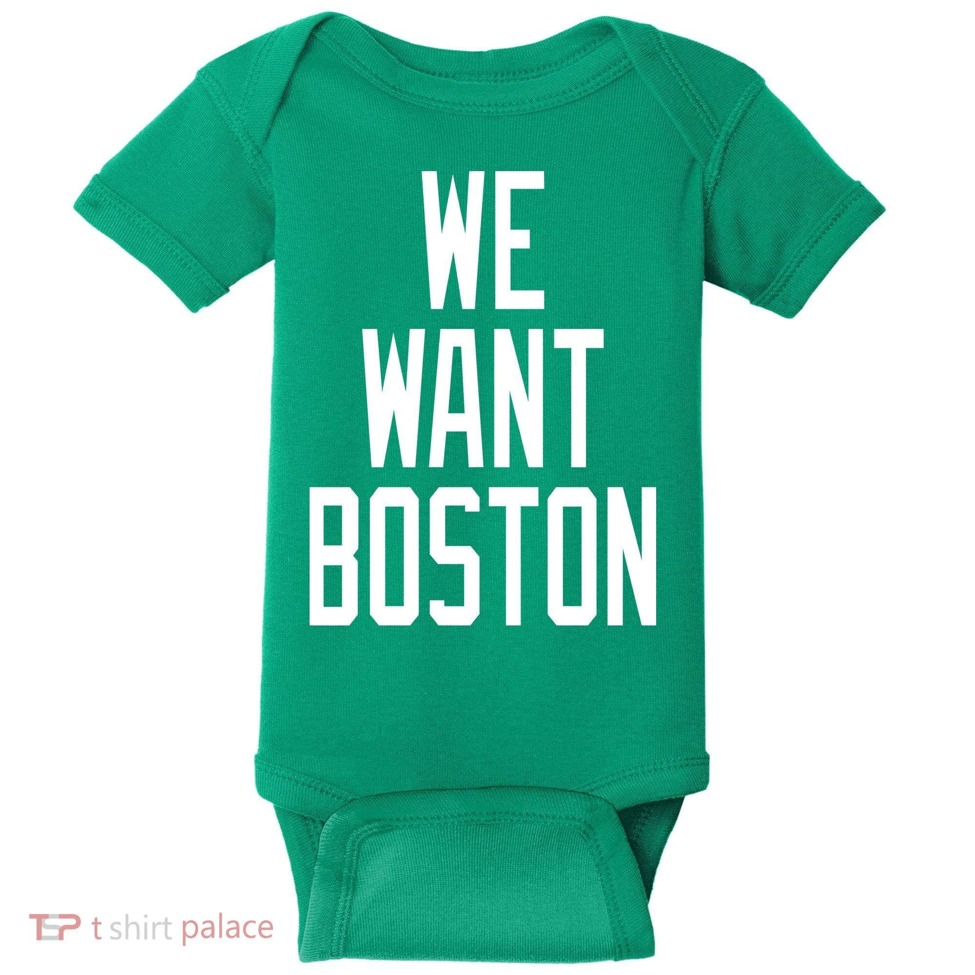 We Want Boston Baby Bodysuit