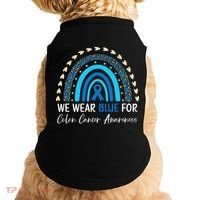 We Wear Blue For Colon Cancer Awareness Doggie Tank thumb 0
