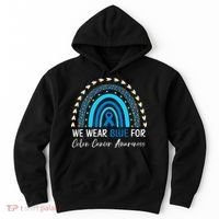 We Wear Blue For Colon Cancer Awareness Hoodie thumb 0