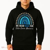 We Wear Blue For Colon Cancer Awareness Hoodie thumb 2