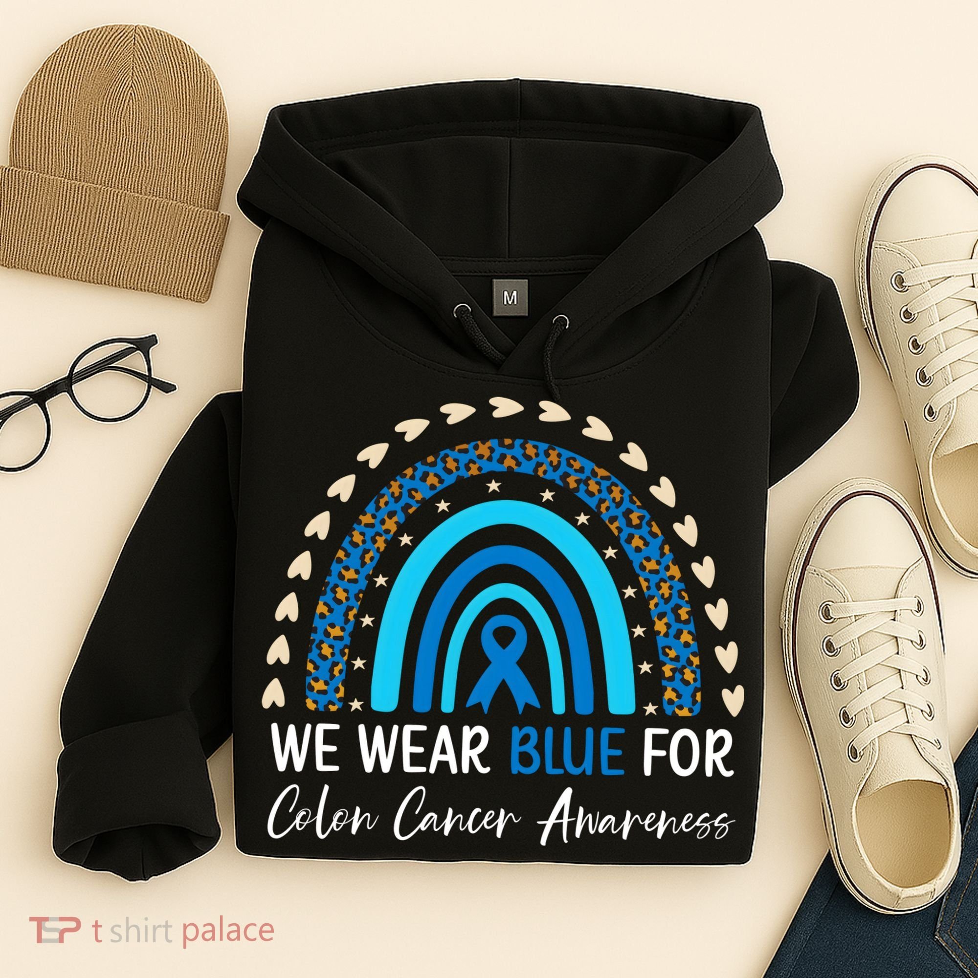 We Wear Blue For Colon Cancer Awareness Hoodie
